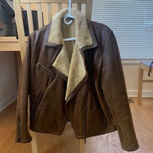 Rabbit fur genuine leather jacket